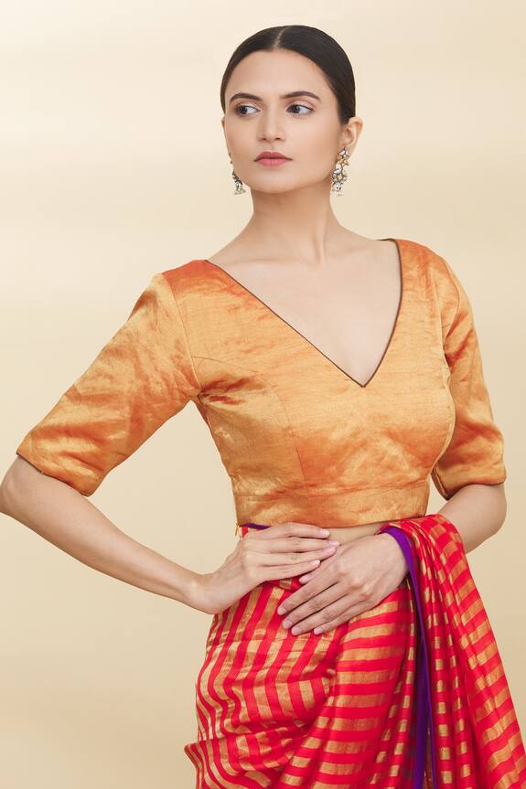 Pranay Baidya Tissue Saree Blouse