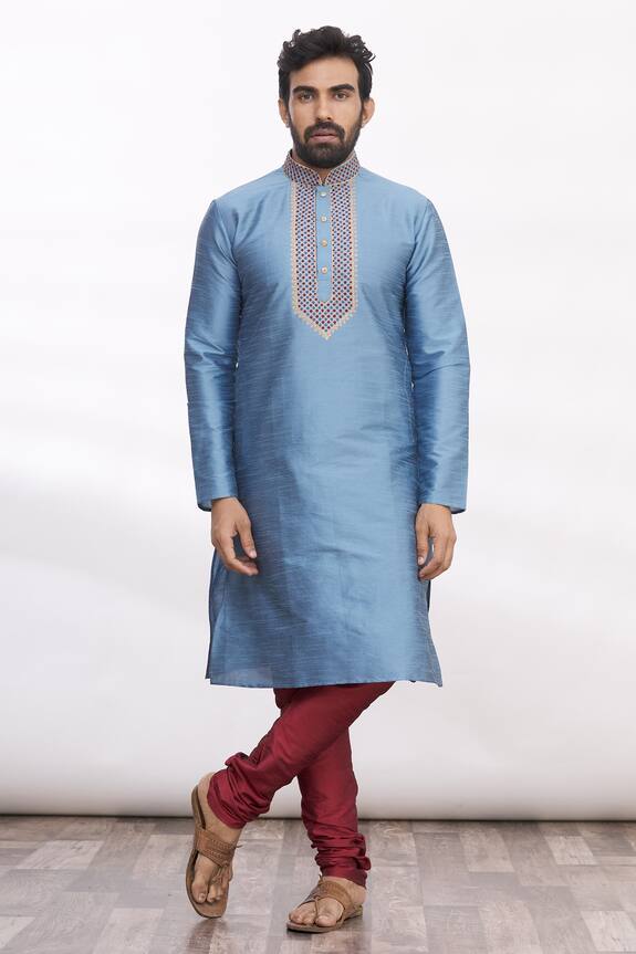 Arihant Rai Sinha Silk Kurta Set