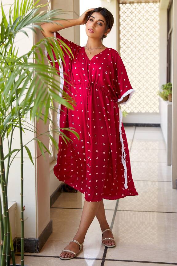 Ruchira Nangalia Bandhani Kaftan Dress