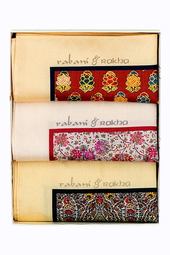 Rabani & Rakha Printed Pocket Square Gift Box (Set of 3)