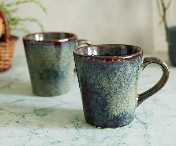 H2H Handcrafted Ceramic Mug (Set of 2)