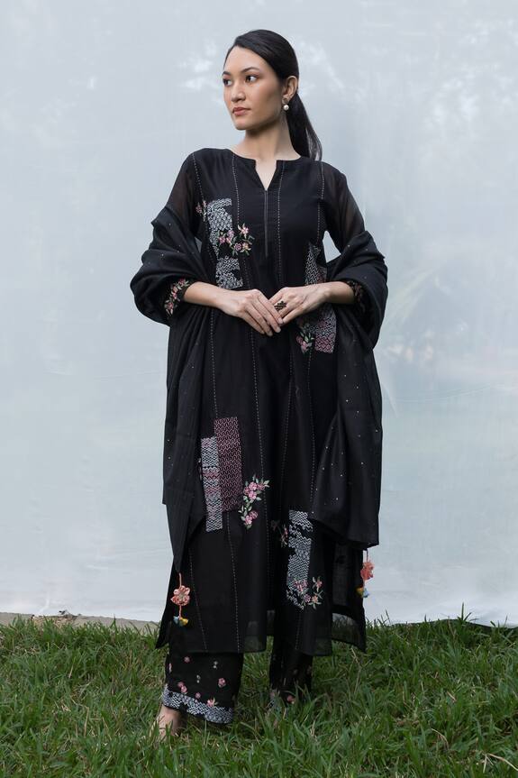 Beige Silk Chanderi Kurta Set