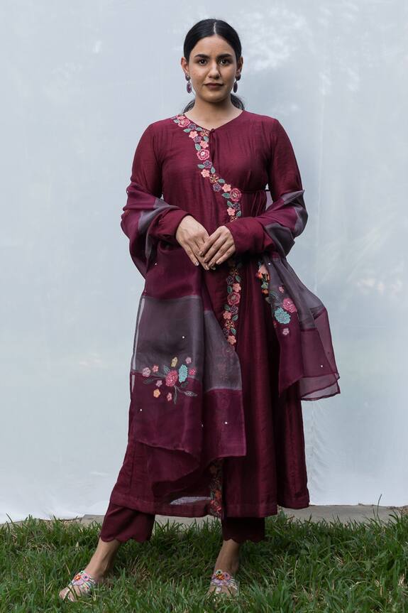Beige Silk Organza Dupatta