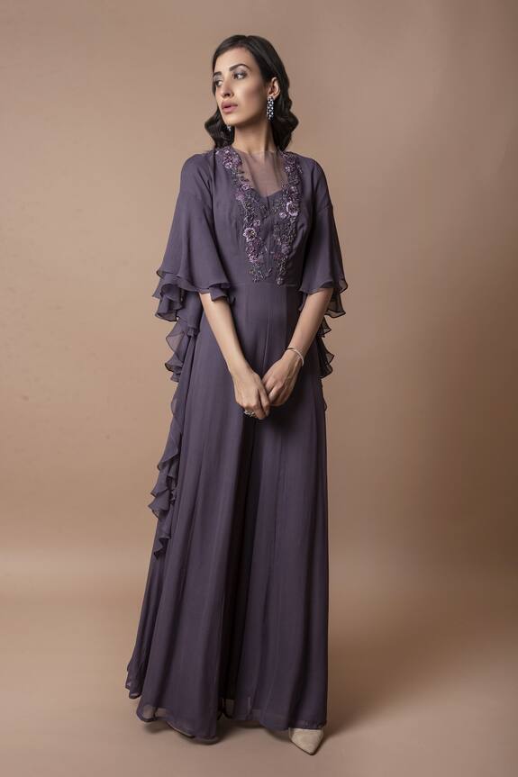 K.Anshika Floral Embellished Jumpsuit