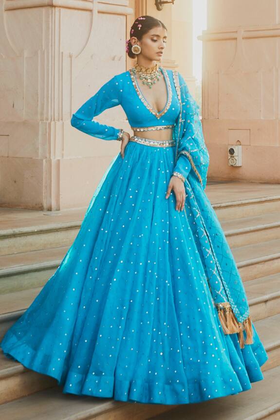 Vvani by Vani Vats Zari Embroidered Lehenga Set