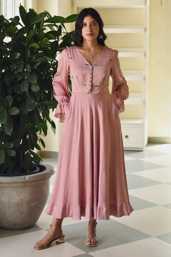 Taro Peony A Line Dress