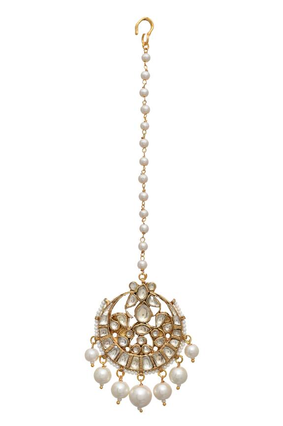 Maisara Pearl Drop Maangtikka