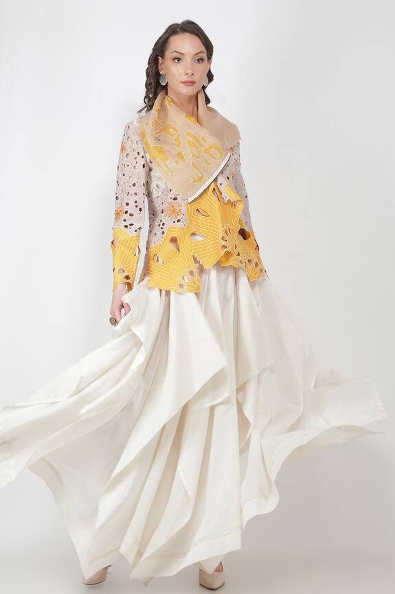 Jajaabor Silk Chanderi Jacket