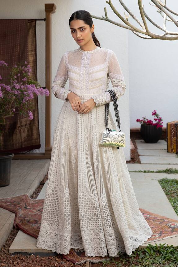 Jade by Monica and Karishma Paavi Embroidered Gown