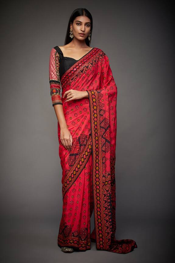 RI.Ritu Kumar Geometric Print Saree