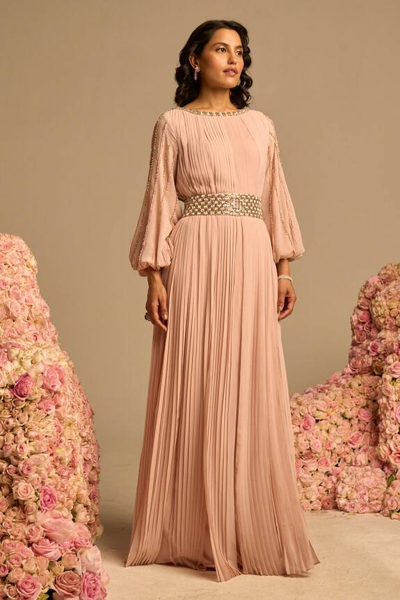 Not So Serious By Pallavi Mohan Astrid Pleated Gown With Belt