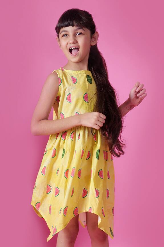 Miko Lolo Watermelon Splash Handkerchief Dress