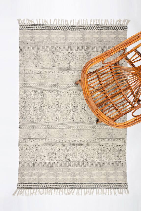 ORNA Cotton Hand Block Printed Rug