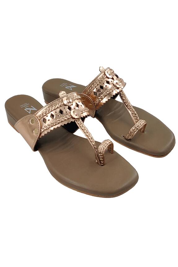 The Madras Trunk Cutwork Kolhapuri Block Heels