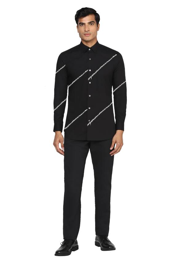 Noonoo Blur Embroidered Panel Shirt