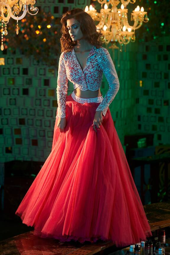 Asira Alina Pleated Lehenga & Blouse Set