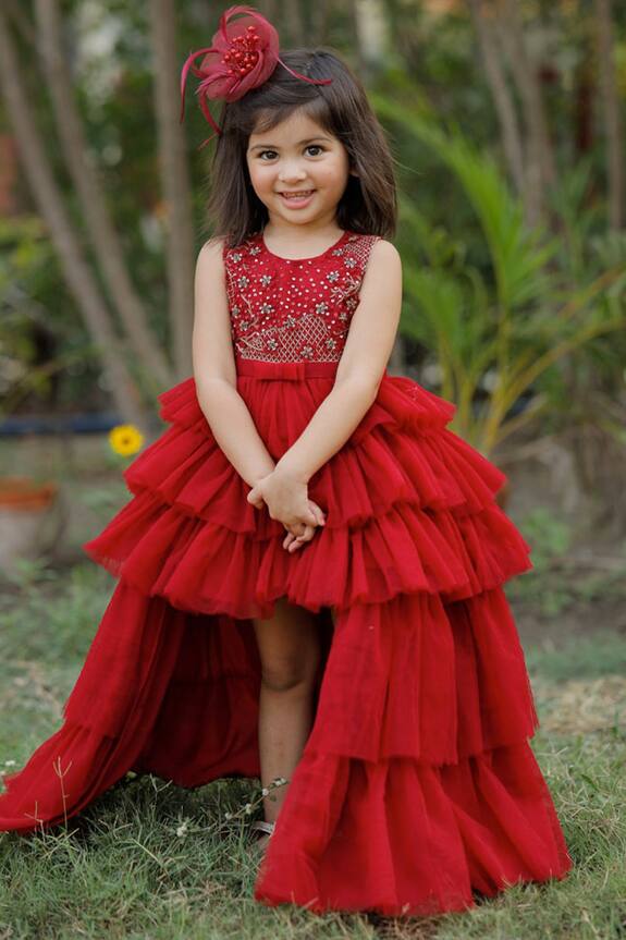 Ba Ba Baby clothing co Anna Tiered Asymmetric Gown