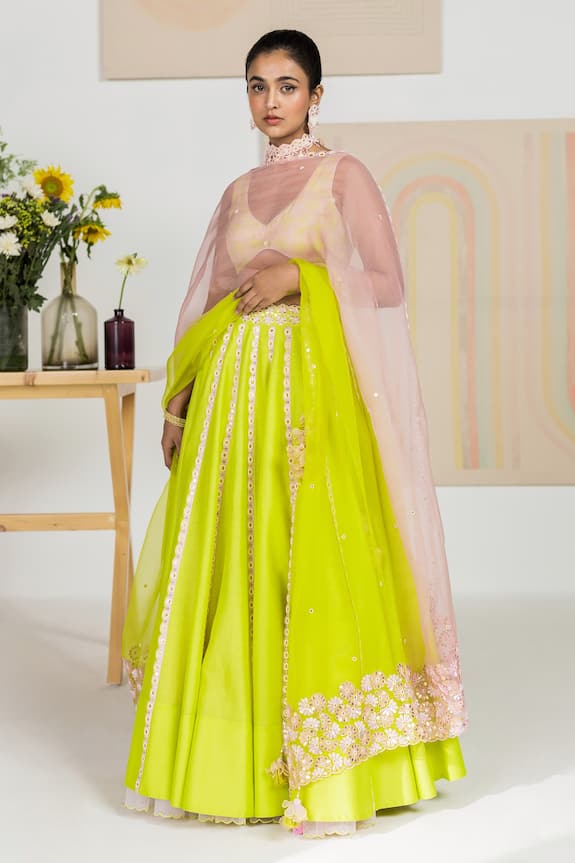 Madsam Tinzin Gota Embroidered Lehenga Set