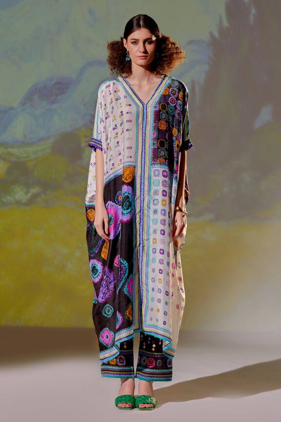 Rajdeep Ranawat Majida Silk Printed Kaftan Tunic
