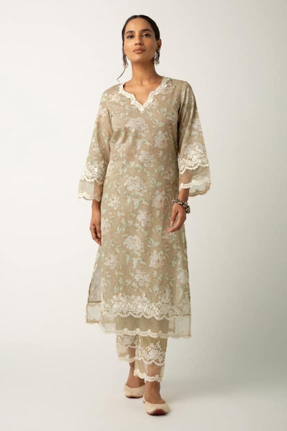 Roze Emaya Floral Print Kurta