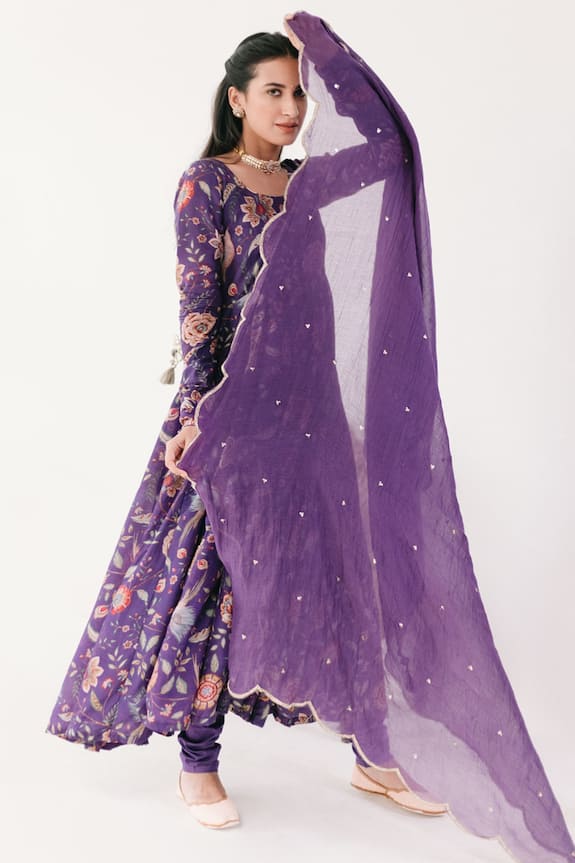 Itraake Floral Print Anarkali Set