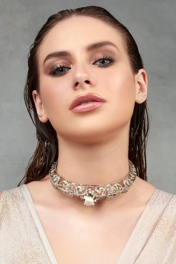 Opalina Soulful Jewellery Elephant Motif Hasli Necklace