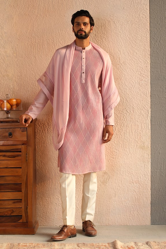 Philocaly Campari Embroidered Kurta