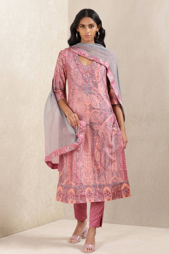 Ritu Kumar Jamawar Print Kurta Pant Set
