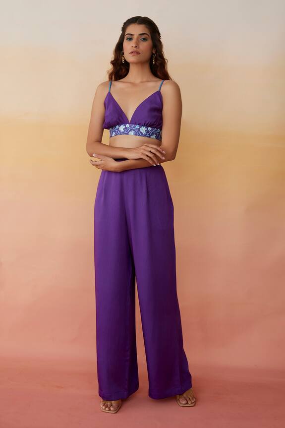 Aapro San Diego Crop Top & Pant Set