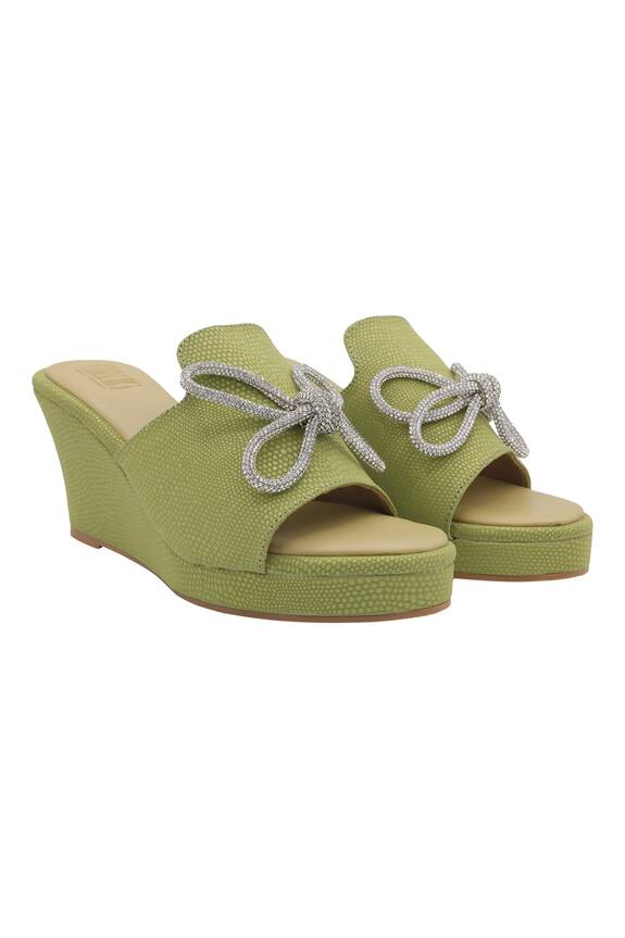 Veruschka by Payal Kothari Diamante Bow Wedges