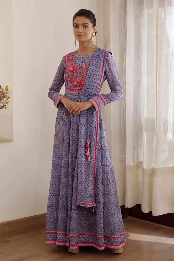 Shyam Narayan Prasad Printed Anarkali Set