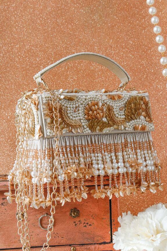 The Purple Sack Alexxa Embellished Clutch With Sling