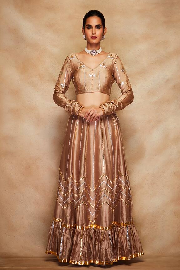 Gulabo by Abu Sandeep Gota Ruffle Bodered Skirt