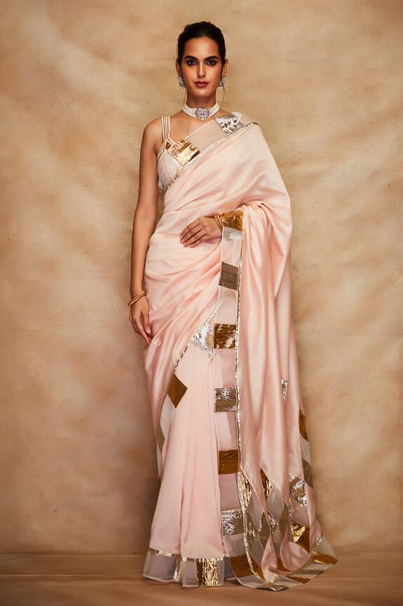 Gulabo by Abu Sandeep Chanderi Silk Gota Work Saree