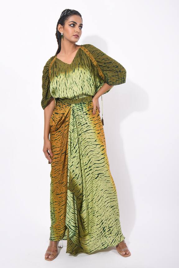 K.Anshika Shibori Top & Skirt Set