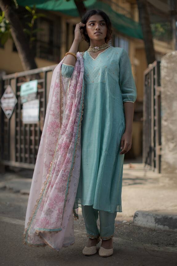 Pants and Pajamas Chanderi Printed Dupatta