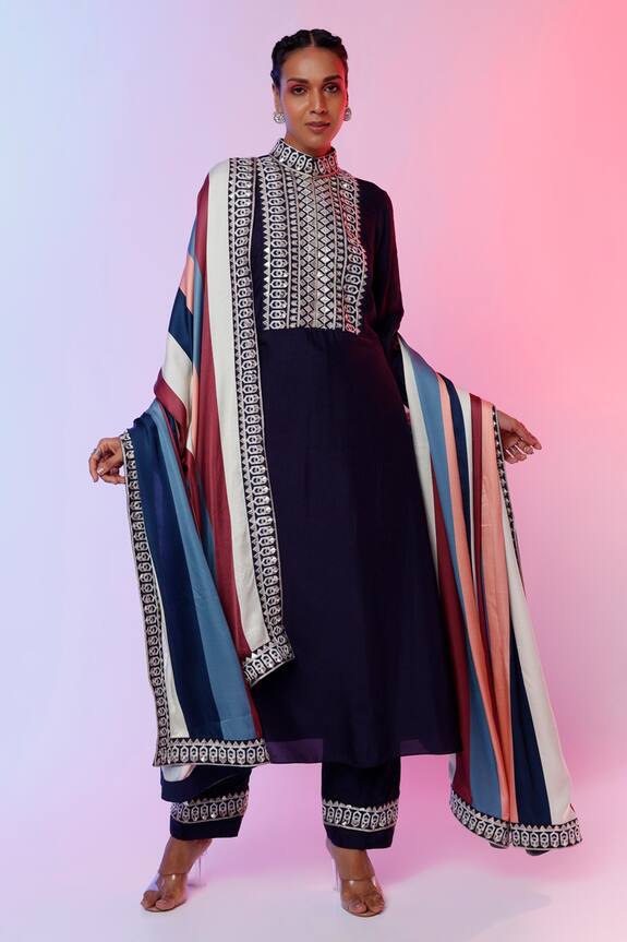 SVA by Sonam & Paras Modi Silk Embroidered Kurta Set