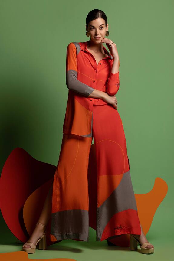 Nautanky One For All Colourblock Pant Set