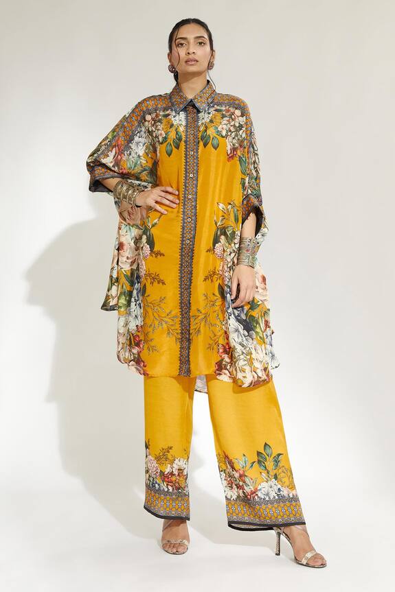 Rajdeep Ranawat Kamara Silk Printed Shirt Tunic