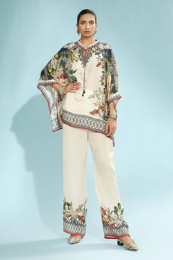 Rajdeep Ranawat Ramona Silk Printed Poncho Tunic