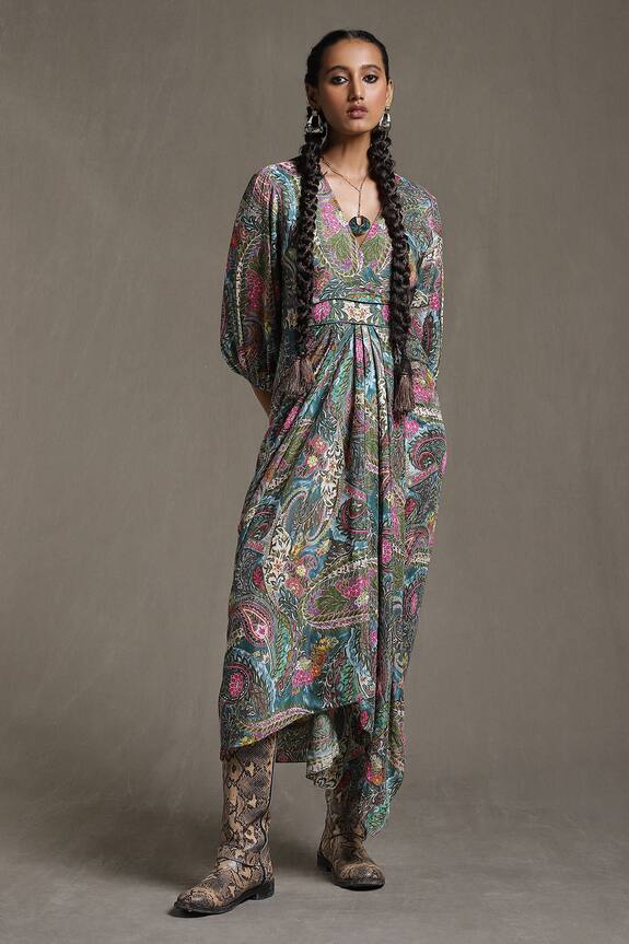 Ritu Kumar Paisley Print Draped Dress