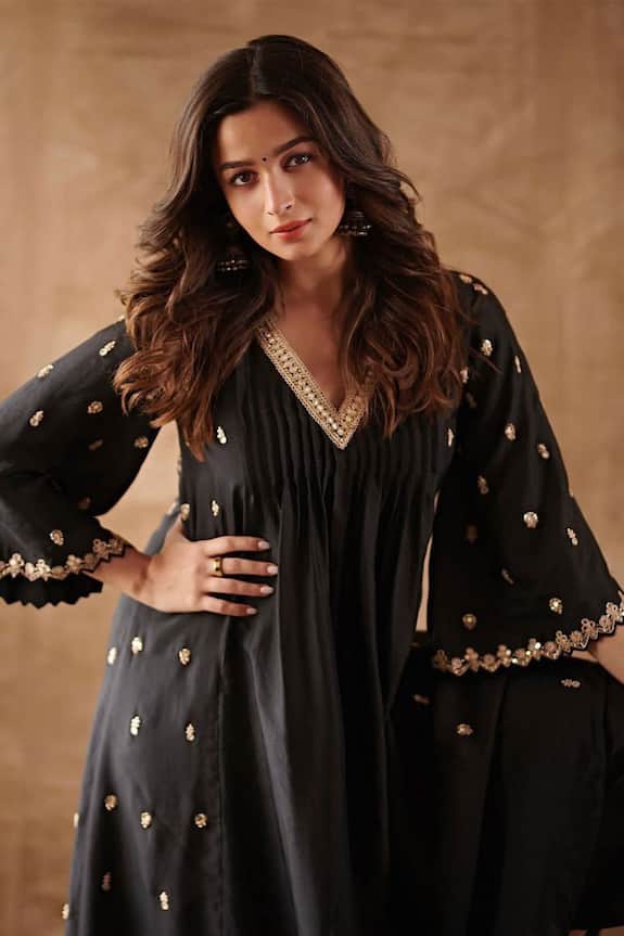 Punit Balana Silk Anarkali Set