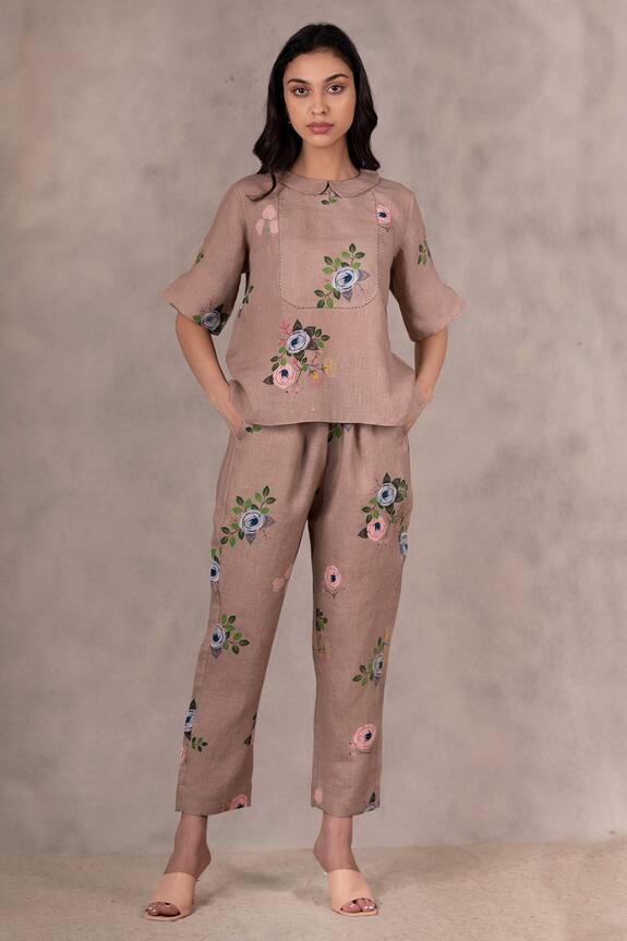 Arcvsh by Pallavi Singh Linen Eden Print Pant