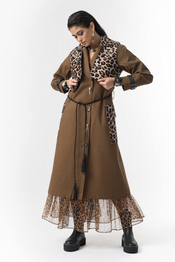 Rara Avis Checkered Overcoat