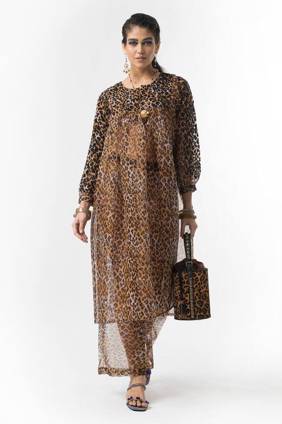 Rara Avis Leopard Print Tunic & Pant Set