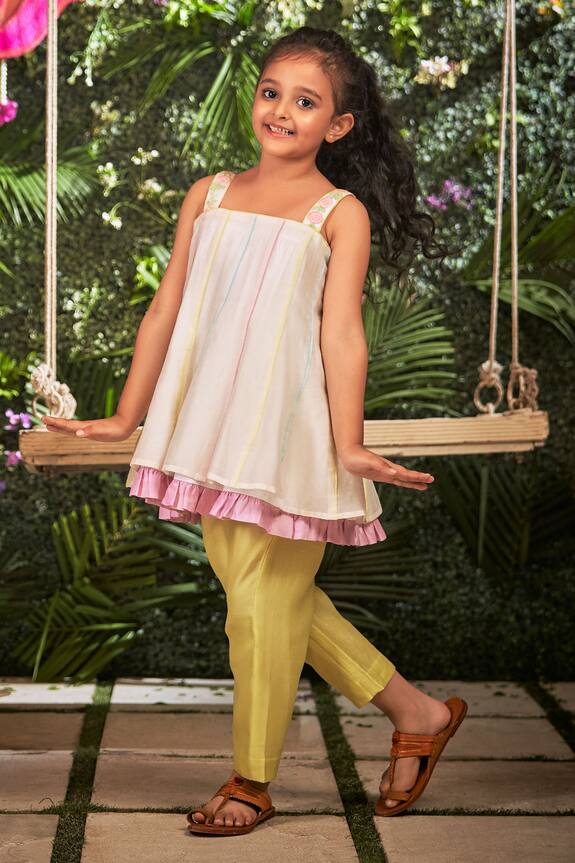 Little Luxury Chanderi Kurta & Pant Set