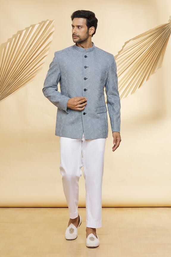 Nero by Shaifali and Satya Floral Embroidered Jodhpuri Set