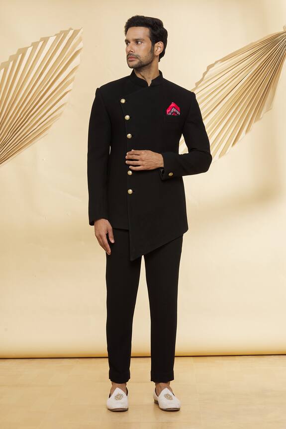 Nero by Shaifali and Satya Asymmetric Jodhpuri & Pant Set