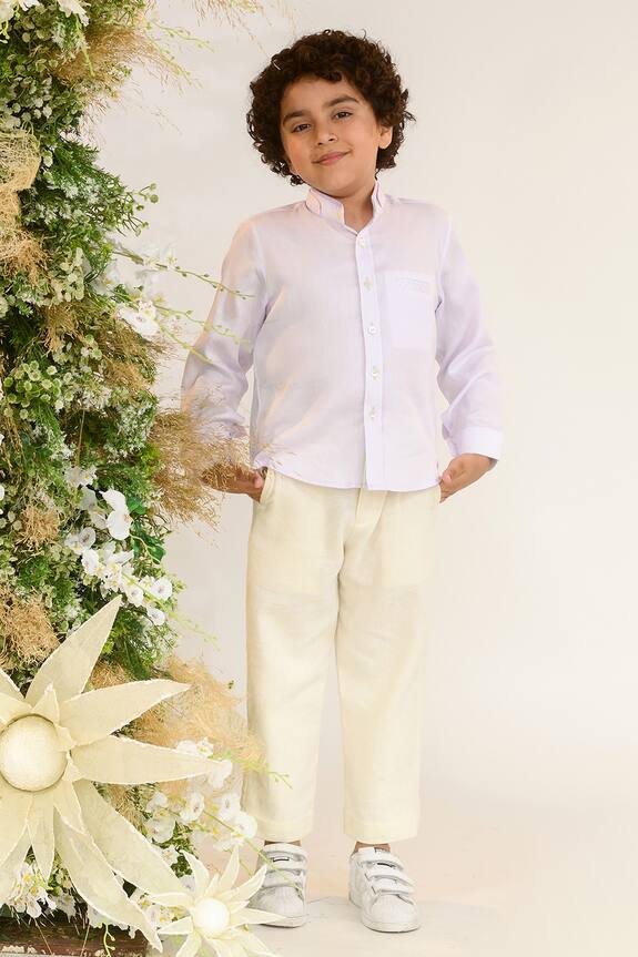 Littleens Lily Of The Valley Collar Shirt