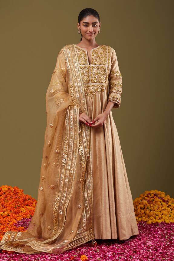 Preeti S Kapoor Gota Embroidered Anarkali Set